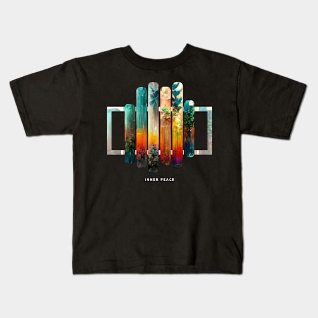 Inner Peace Kids T-Shirt by 1N100